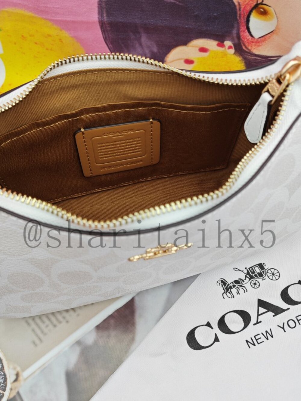 ✨✨coach Teri Shoulder Bag In Signature Canvas white - Picture 3 of 7